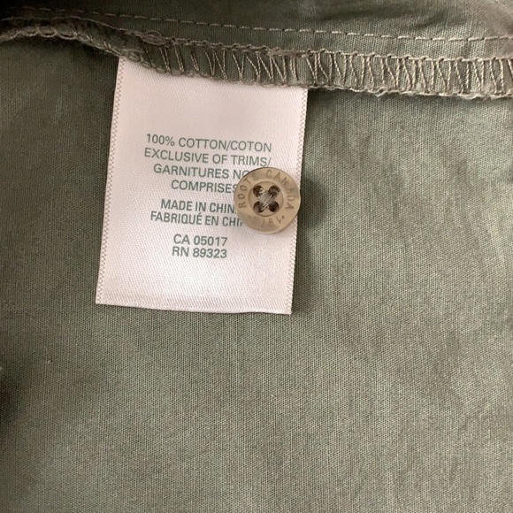 Roots Canada Khaki Small size cotton button dress - Picture 8 of 8